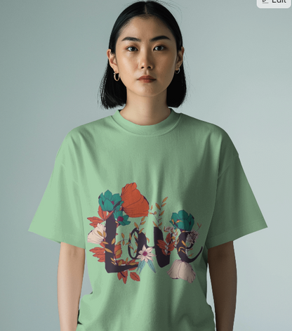 Love I Unisex Terry Oversized Tee